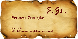 Penczu Zselyke névjegykártya